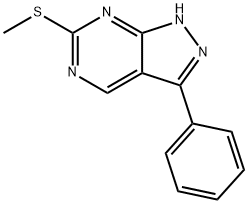 6-(Methylthio)-3-phenyl-1H-pyrazolo[3,4-d]pyrimidine,1306829-97-9,结构式