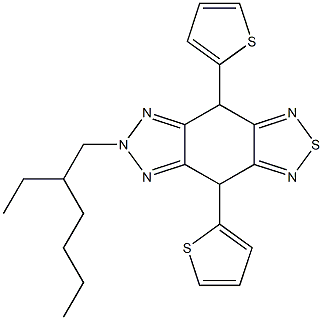 4,8-二(噻吩-2-基)-6-(2-乙基己基)-[1,2,5]噻二唑[3,4-F]苯并三氮唑, 1307899-46-2, 结构式