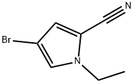 4-溴-1-乙基-1H-吡咯-2-腈 结构式