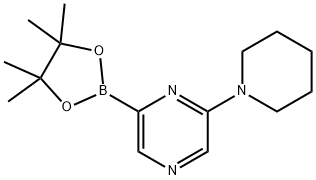 2-(1-piperidinyl)-6-(4,4,5,5-tetramethyl-1,3,2-dioxaborolan-2-yl)Pyrazine Struktur