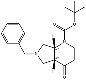 Cis-6-Benzyl-4-Oxo-Octahydro-Pyrrolo[3,4-B]Pyridine-1-Carboxylic Acid Tert-Butyl Ester Struktur