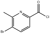 3-Bromo-2-methylpyridine-6-carbonyl chloride Structure