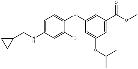 Methyl 3-(2-chloro-4-((cyclopropylmethyl)amino)phenoxy)-5-isopropoxybenzoate,1310808-34-4,结构式