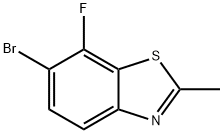 6-溴-7-氟-2-甲基苯并[D]噻唑 结构式
