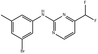 N-(3-溴-5-甲基苯基)-4-(二氟甲基)嘧啶-2-胺,1312535-50-4,结构式