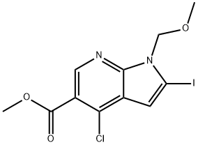 Methyl 4-chloro-2-iodo-1-(methoxymethyl)-1H-pyrrolo[2,3-b]pyridine-5-carboxylate|