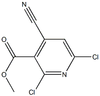 3-Pyridinecarboxylic acid, 2,6-dichloro-4-cyano-, methyl ester Structure