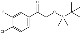 2-(tert-butyldimethylsilyloxy)-l-(4-chloro-3-fluorophenyl)ethanone 结构式
