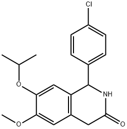 1-(4-chloro-phenyl)-7-isopropoxy-6-methoxy--1,4-dihydro-2H-isoquinolin-3-one, 1313366-29-8, 结构式