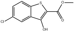 methyl 5-chloro-3-hydroxybenzo[b]thiophene-2-carboxylate Struktur