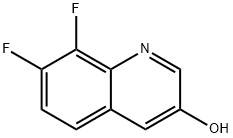 7,8-ジフルオロキノリン-3-オール 化学構造式