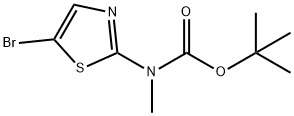 5-溴代噻唑-2-基(甲基)氨基甲酸叔丁酯 结构式