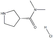 (R)-N,N-二甲基-3-吡咯烷甲酰胺盐酸盐 结构式