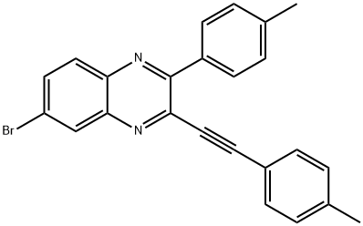 6-Bromo-2-(p-tolyl)-3-(p-tolylethynyl)quinoxaline,1319039-33-2,结构式