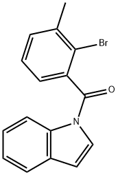 (2-Bromo-3-methylphenyl)(1H-indol-1-yl)methanone 结构式