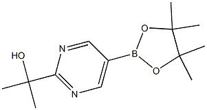 2-[5-(4,4,5,5-TETRAMETHYL-1,3,2-DIOXABOROLAN-2-YL)PYRIMIDIN-2-YL]PROPAN-2-OL 结构式