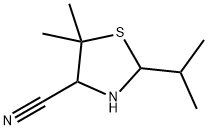 2-Isopropyl-5,5-DimethylThiazolidine-4-CarboNitrile 化学構造式