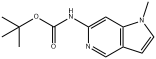tert-Butyl methyl(1H-pyrrolo[3,2-c]pyridin-6-yl)carbamate Structure