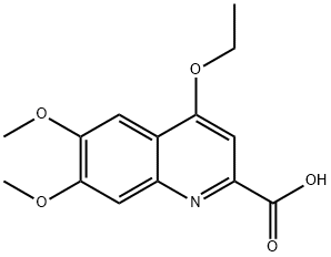 4-Ethoxy-6,7-dimethoxy-quinoline-2-carboxylic acid 结构式