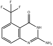 2-氨基-5-三氟甲基-4(3H)喹唑啉酮 结构式