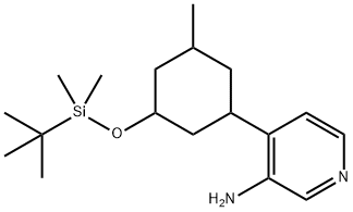 4-(3-((tert-Butyldimethylsilyl)oxy)-5-methylcyclohexyl)pyridin-3-amine 结构式