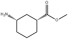 (1R)-3β-アミノシクロヘキサン-1β-カルボン酸メチル 化学構造式
