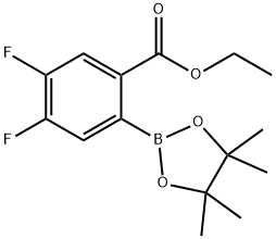 2-(Ethoxycarbonyl)-4,5-difluorophenylboronic acid pinacol ester 结构式
