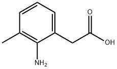 2-アミノ-3-メチルフェニル酢酸 化学構造式