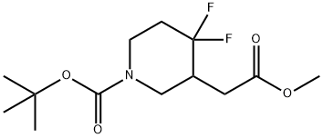 tert-butyl 4,4-difluoro-3-(2-methoxy-2-oxoethyl)piperidine-1-carboxylate|tert-butyl 4,4-difluoro-3-(2-methoxy-2-oxoethyl)piperidine-1-carboxylate