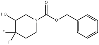 benzyl 4,4-difluoro-3-hydroxypiperidine-1-carboxylate Struktur