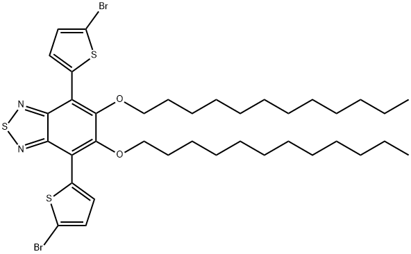 4,7-Bis(5-bromothiophen-2-yl)-5,6-bis(dodecyloxy)benzo[c][1,2,5]thiadiazole Struktur