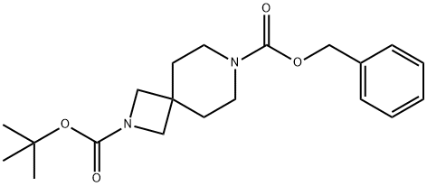 7-苄基-2-叔丁基2,7-二氮杂螺[3.5]壬烷-2,7-二羧酸酯, 1334784-95-0, 结构式