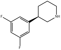 (R)-3-(3,5-difluorophenyl)piperidine Struktur