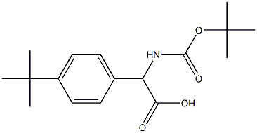 2-((叔丁氧基羰基)氨基)-2-(4-(叔丁基)苯基)乙酸,1336889-00-9,结构式