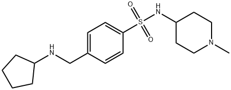 4-((Cyclopentylamino)methyl)-N-(1-methylpiperidin-4-yl)benzenesulfonamide Structure