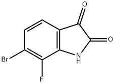 6-ブロモ-7-フルオロインドリン-2,3-ジオン 化学構造式