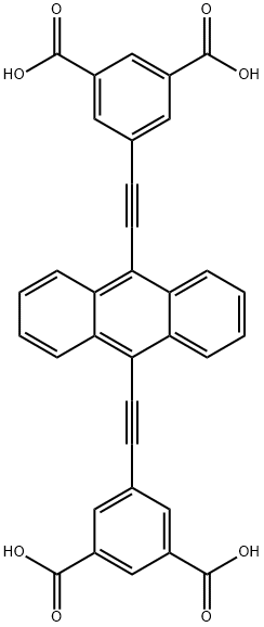 5,5'-(9,10-anthracenediyldi-2,1-ethynediyl)bis-isophthalic acid Structure
