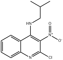2-氯-N-(2-甲基丙基)-3-硝基-4-喹啉胺, 133860-75-0, 结构式