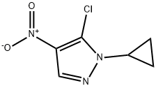 5-chloro-1-cyclopropyl-4-nitro-1H-Pyrazole Struktur