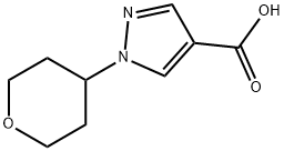 1-(Tetrahydro-pyran-4-yl)-1H-pyrazole-4-carboxylic acid Struktur