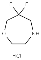 6,6-ジフルオロ-[1,4]オキサゼパン塩酸塩 化学構造式