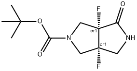 Cis-Tert-Butyl 3A,6A-Difluoro-4-Oxohexahydropyrrolo[3,4-C]Pyrrole-2(1H)-Carboxylate Structure