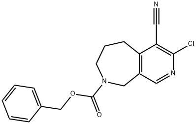 Benzyl 3-Chloro-4-Cyano-6,7-Dihydro-5H-Pyrido[3,4-C]Azepine-8(9H)-Carboxylate Structure