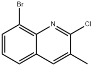 8-bromo-2-chloro-3-methylquinoline Structure