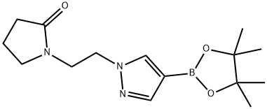 1-{2-[4-(tetramethyl-1,3,2-dioxaborolan-2-yl)-1H-pyrazol-1-yl]ethyl}pyrrolidin-2-one,1342834-87-0,结构式