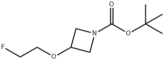 1-Azetidinecarboxylic acid, 3-(2-fluoroethoxy)-, 1,1-dimethylethyl ester Struktur