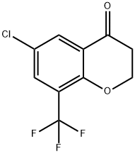 6-クロロ-8-(トリフルオロメチル)クロマン-4-オン 化学構造式