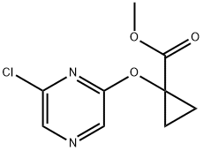 methyl 1-(6-chloropyrazin-2-yloxy)cyclopropanecarboxylate 化学構造式