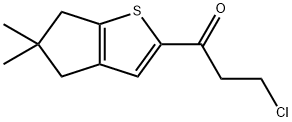 3-chloro-1-(5,5-dimethyl-5,6-dihydro-4H-cyclopenta[b]thiophen-2-yl)propan-1-one,1346672-67-0,结构式