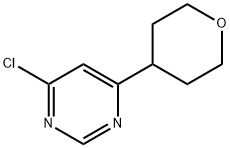 4-chloro-6-(tetrahydro-2H-pyran-4-yl)pyrimidine Structure